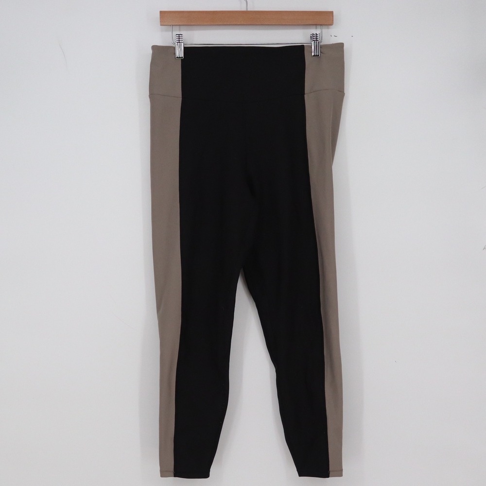 YPB Leggings Women XL Your Personal Best Black Taupe Colorblock Excellent